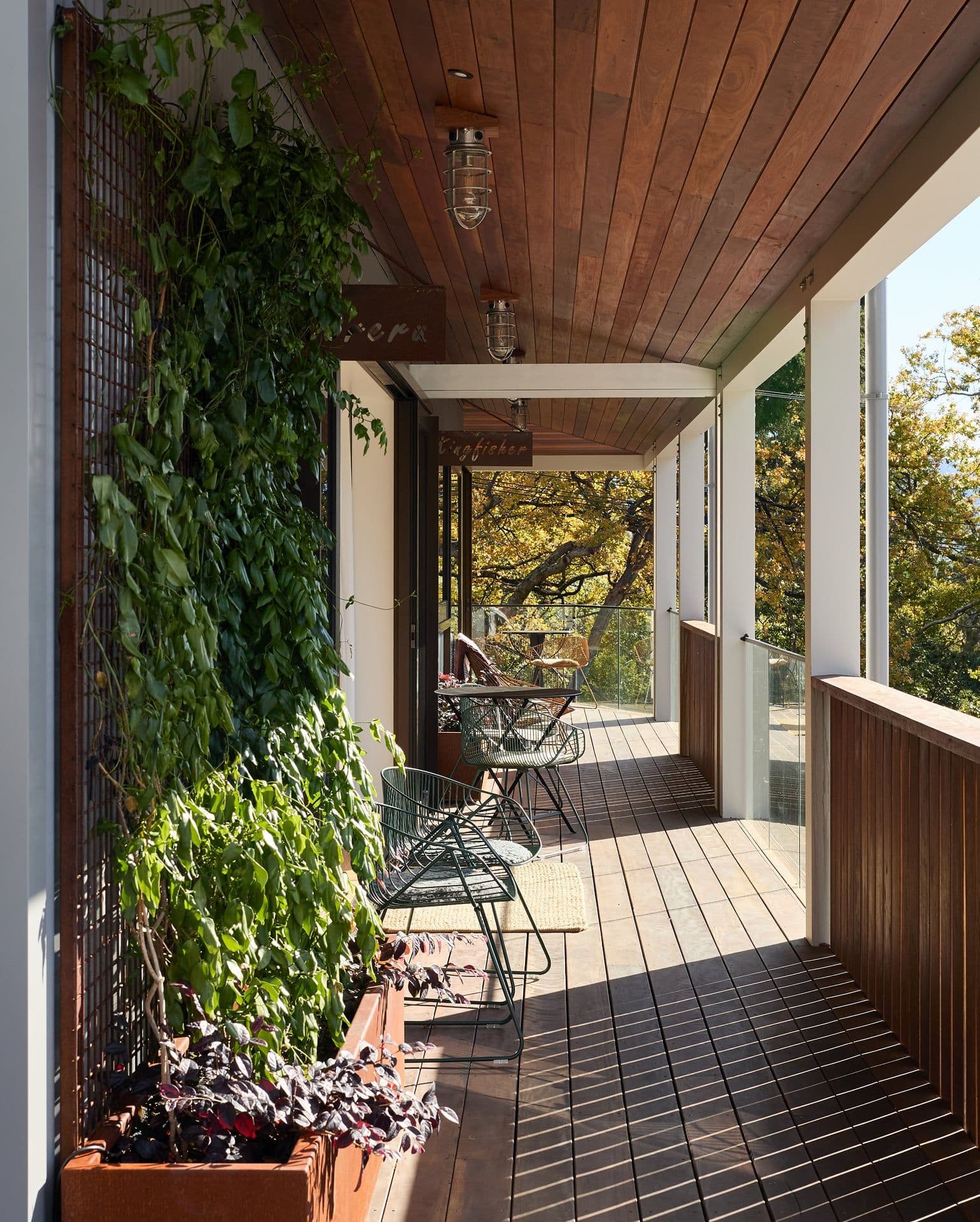 Sun shining on Apartment balcony